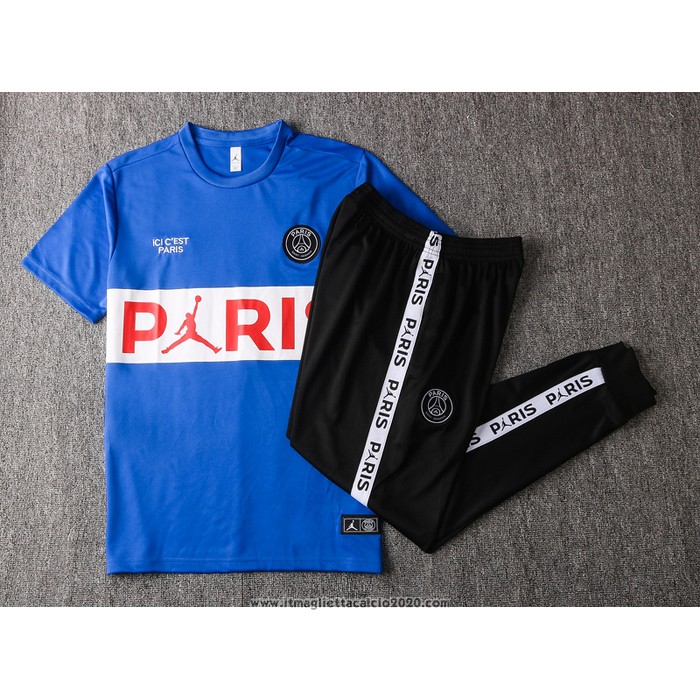 Tuta da Track Paris Saint-Germain Manica Corta 2020 2021 Blu